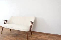 Pamono Mid-Century Modern Norwegian Teak and Boucle Sofa, 1960s