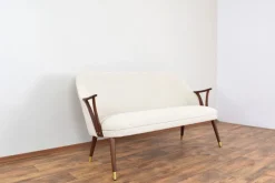 Pamono Mid-Century Modern Norwegian Teak and Boucle Sofa, 1960s