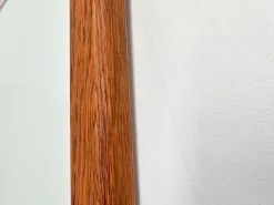 Pamono Mid-Century Modern Oak Wall Mirror with Beveled Glass and Arched Top, 1950s><noscript><img width=