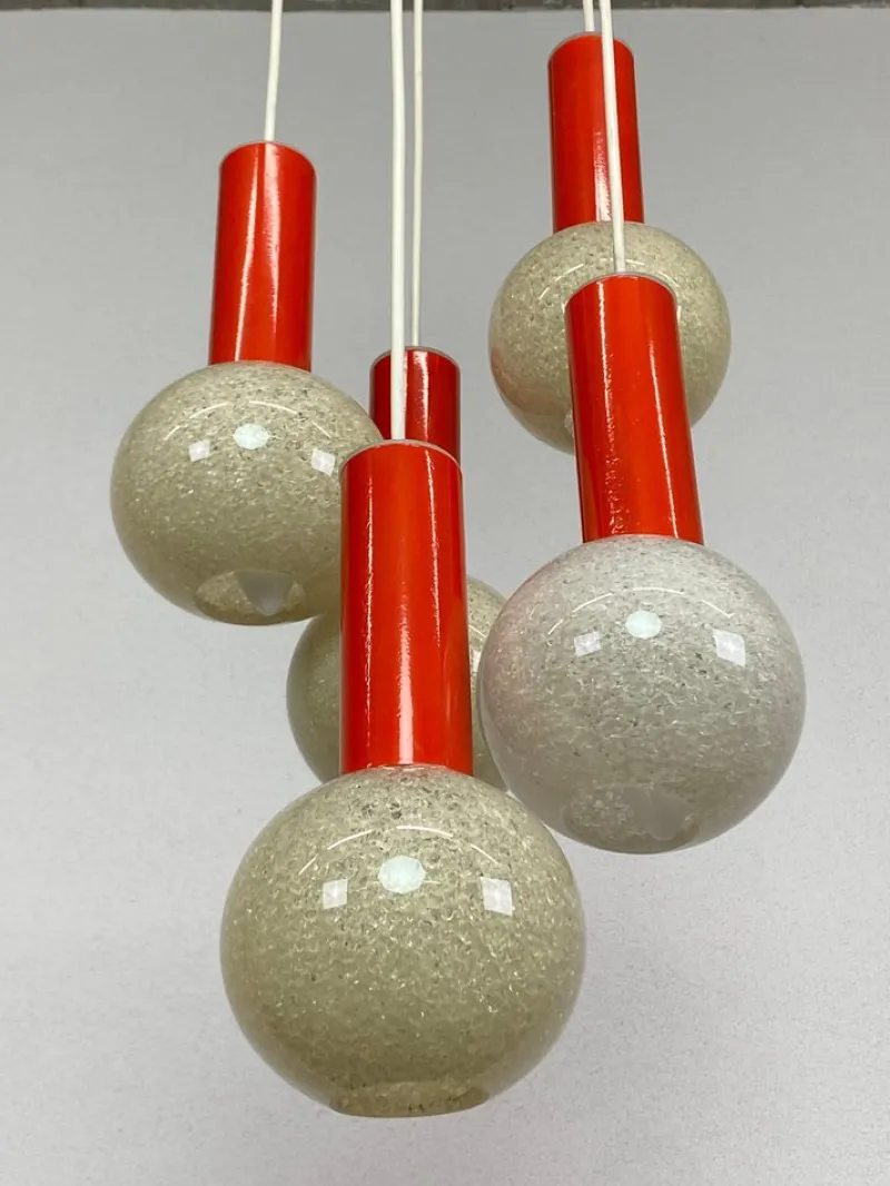 Pamono Mid-Century Modern Orange Hanging Lamp, 1960s> Ceiling Lights