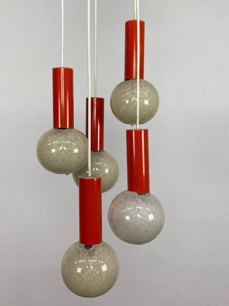Pamono Mid-Century Modern Orange Hanging Lamp, 1960s> Ceiling Lights