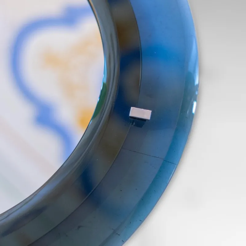 Pamono Mid-Century Modern Round Beveled Wall Mirror, Veca, Italy, 1970s> Mirrors