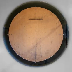 Pamono Mid-Century Modern Round Beveled Wall Mirror, Veca, Italy, 1970s><noscript><img width=