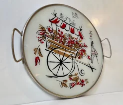 Pamono Mid-Century Modern Round Serving Tray> Trays