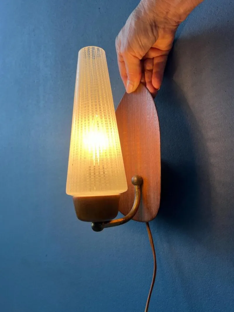 Best Pamono Mid-Century Modern Scandinavian Glass Wall Sconce