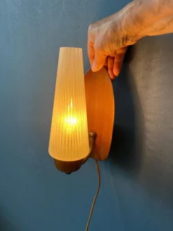 Best Pamono Mid-Century Modern Scandinavian Glass Wall Sconce