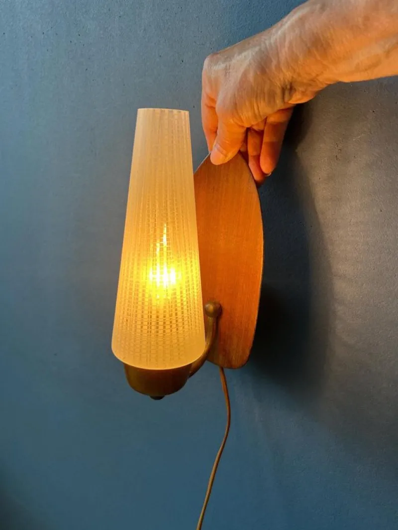 Best Pamono Mid-Century Modern Scandinavian Glass Wall Sconce