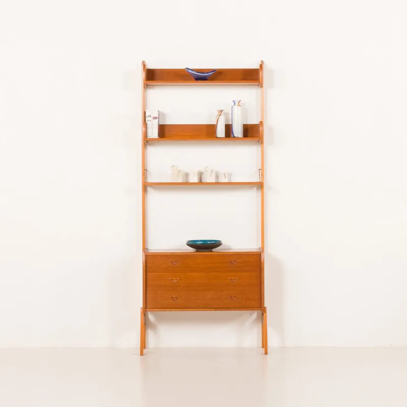 Outlet Pamono Mid-Century Modern Scandinavian Teak Free Standing Wall Unit, 1960s