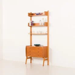 Outlet Pamono Mid-Century Modern Scandinavian Teak Free Standing Wall Unit, 1960s
