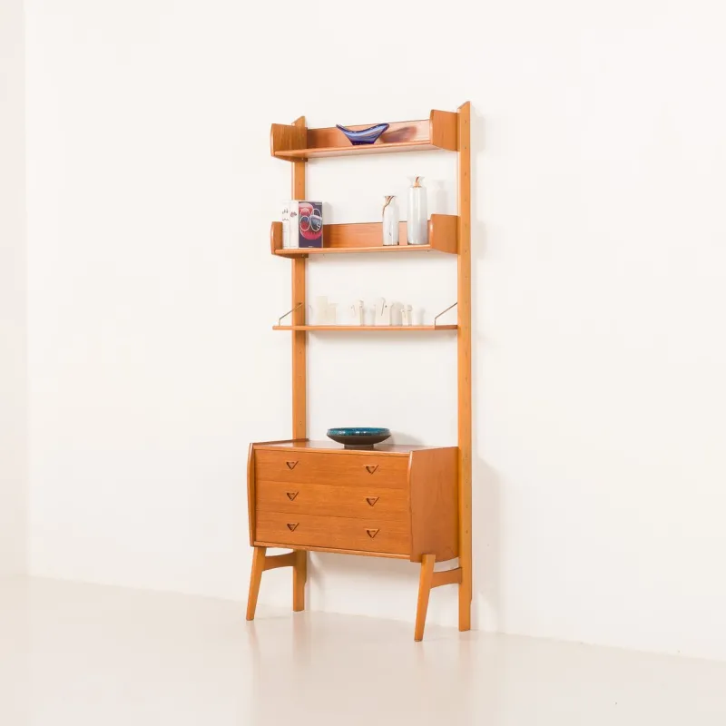 Outlet Pamono Mid-Century Modern Scandinavian Teak Free Standing Wall Unit, 1960s