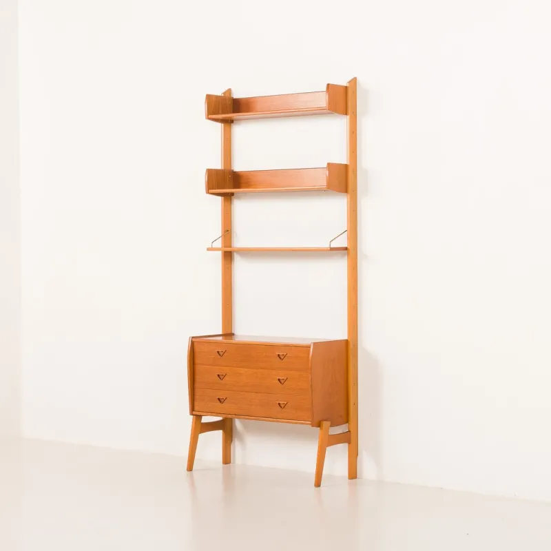 Outlet Pamono Mid-Century Modern Scandinavian Teak Free Standing Wall Unit, 1960s