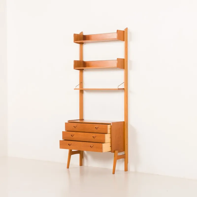 Outlet Pamono Mid-Century Modern Scandinavian Teak Free Standing Wall Unit, 1960s