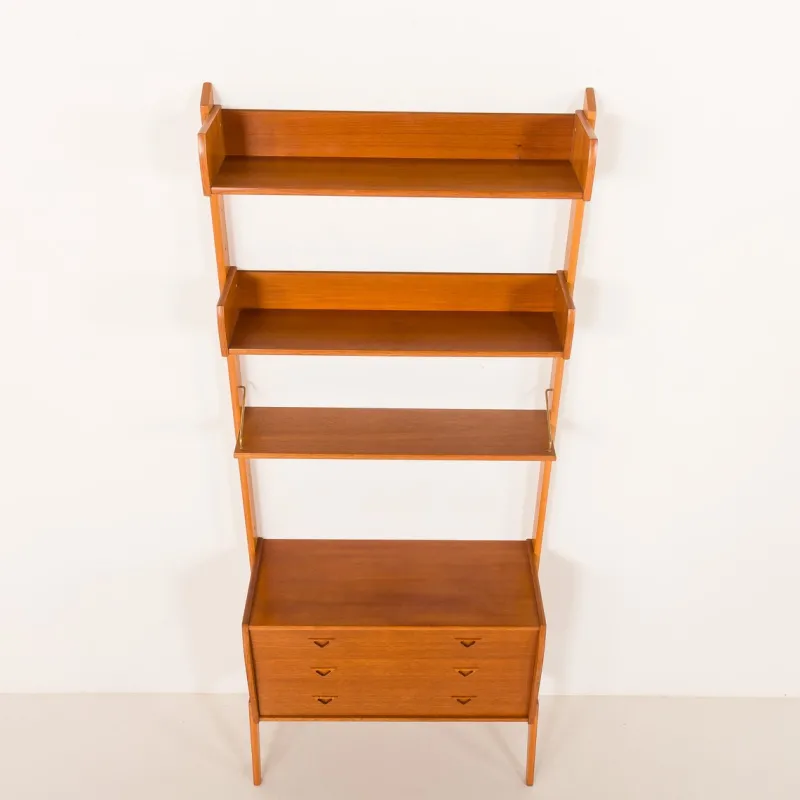 Outlet Pamono Mid-Century Modern Scandinavian Teak Free Standing Wall Unit, 1960s