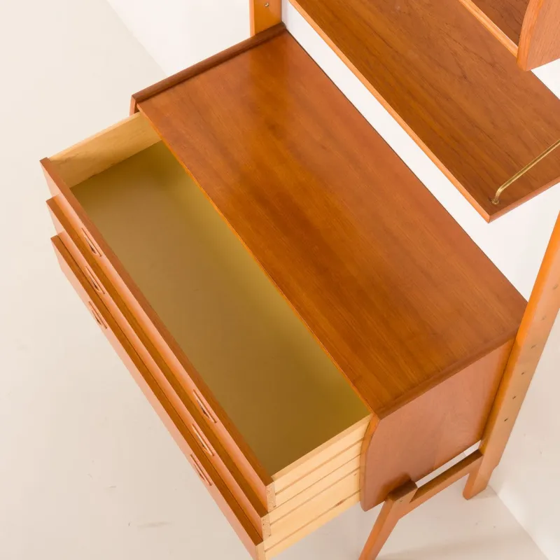 Outlet Pamono Mid-Century Modern Scandinavian Teak Free Standing Wall Unit, 1960s