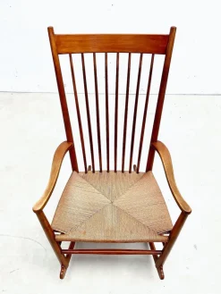 Pamono Mid-Century Modern Scandinavian Model J16 Rocking Chair attributed to Hans Wegner, 1960s><noscript><img width=