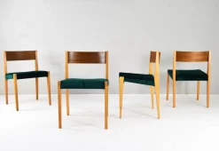 Pamono Mid-Century Modern Scandinavian Chairs in the style of Cadovius Pia by Poul Cadovius, 1950s, Set of 4><noscript><img width=