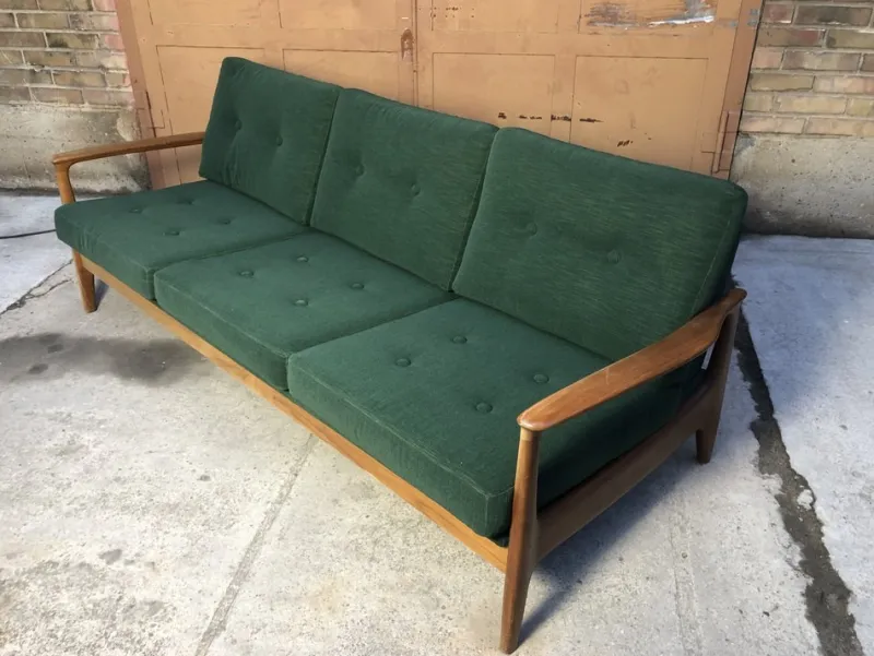Pamono Mid-Century Modern 3-Seater Sofa Daybed by Eugen Schmidt for Soloform> Daybeds & Chaises Lounges