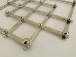 Pamono Mid-Century Modern Silver Plated Extending Trivet by Jacques Adnet, 1950s><noscript><img width=