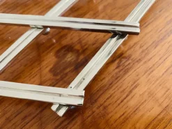 Pamono Mid-Century Modern Silver Plated Extending Trivet by Jacques Adnet, 1950s><noscript><img width=