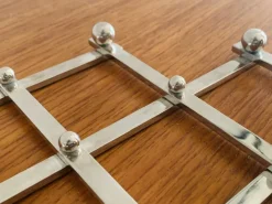 Pamono Mid-Century Modern Silver Plated Extending Trivet by Jacques Adnet, 1950s><noscript><img width=