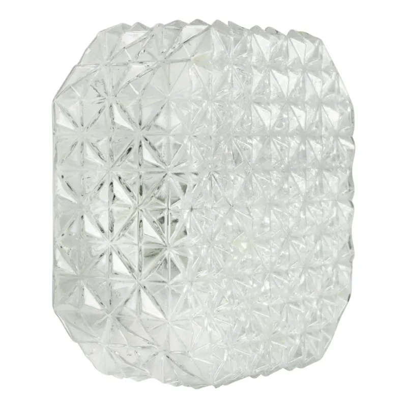 Pamono Mid-Century Modern Square Clear Glass Flush Mount> Ceiling Lights