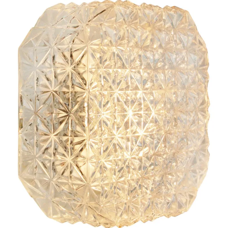 Pamono Mid-Century Modern Square Clear Glass Flush Mount> Ceiling Lights