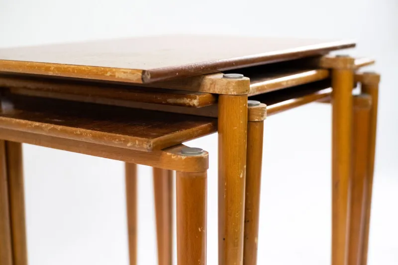 Pamono Mid-Century Modern Stacking Table Set, 1960s, Set of 3> Coffee & Side Tables