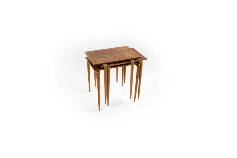 Pamono Mid-Century Modern Stacking Table Set, 1960s, Set of 3> Coffee & Side Tables