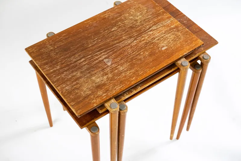 Pamono Mid-Century Modern Stacking Table Set, 1960s, Set of 3> Coffee & Side Tables