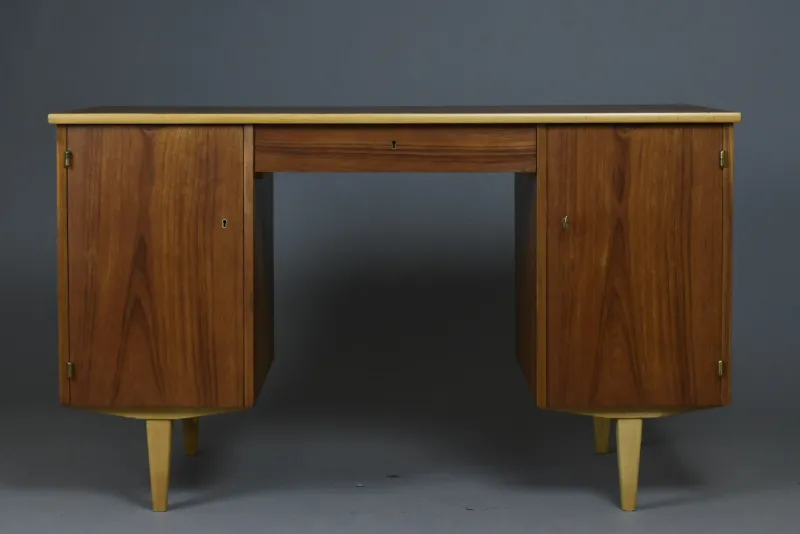 Pamono Mid-Century Modern Swedish Double-Sided Desk in Teak, 1960s> Desks