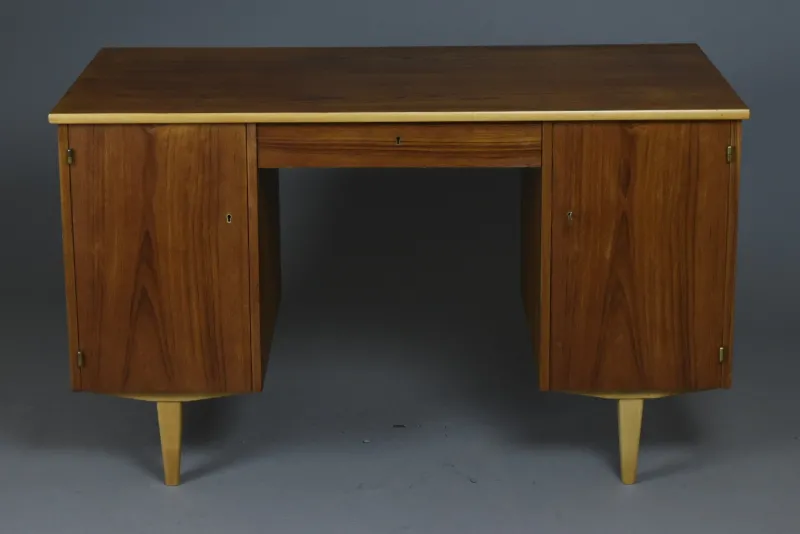 Pamono Mid-Century Modern Swedish Double-Sided Desk in Teak, 1960s> Desks