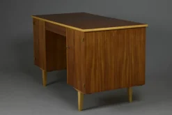 Pamono Mid-Century Modern Swedish Double-Sided Desk in Teak, 1960s><noscript><img width=