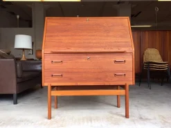 Outlet Pamono Mid-Century Modern Swedish Teak Secretary Writing Desk by Arne Wahl Iversen