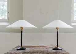 Online Pamono Mid-Century Modern Table Lamps in Brass and Cast Iron from Asea, 1950s, Set of 2