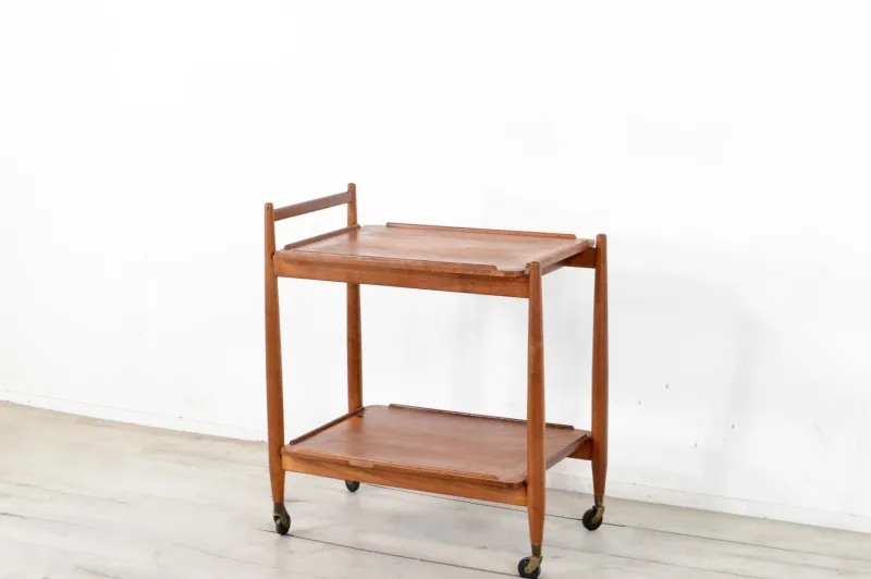 Best Pamono Mid-Century Modern Teak Cocktail Trolley from White & Newton