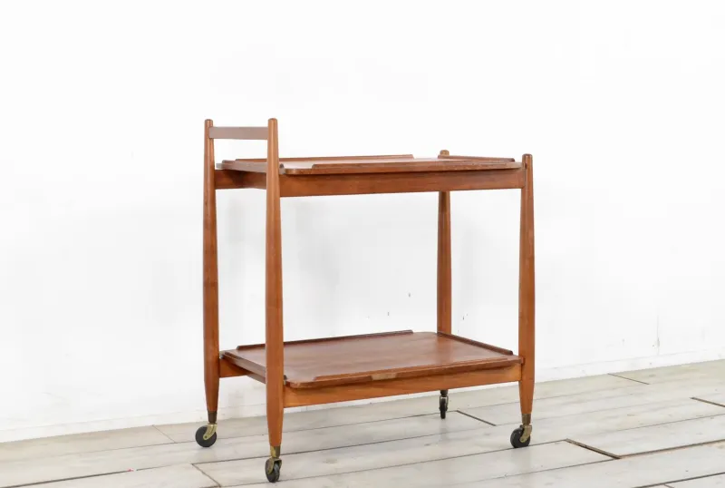 Best Pamono Mid-Century Modern Teak Cocktail Trolley from White & Newton