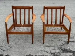 Hot Pamono Mid-Century Modern Teak Lounge Chairs attributed to Grete Jalk for France & Søn / France & Daverkosen, Denmark, 1960s, Set of 2
