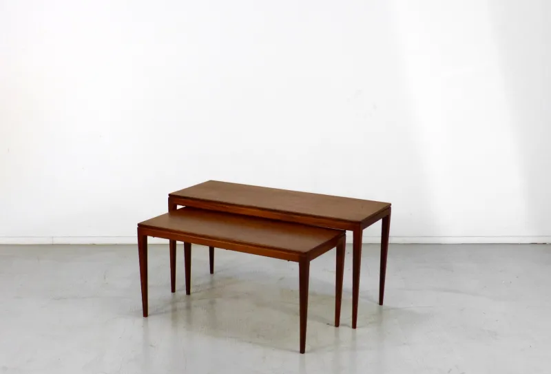 Pamono Midcentury Modern Teak Nesting Tables, 1960s, Set of 2> Coffee & Side Tables