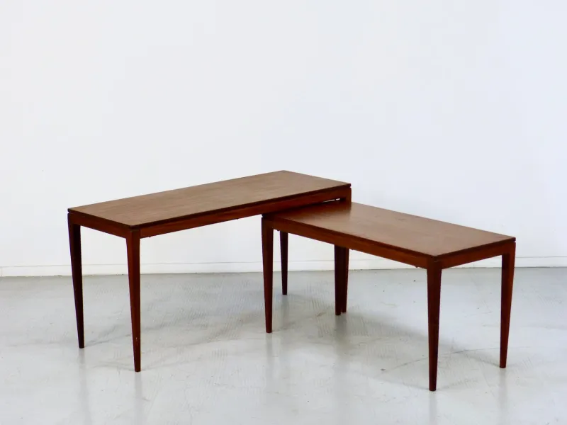 Pamono Midcentury Modern Teak Nesting Tables, 1960s, Set of 2> Coffee & Side Tables