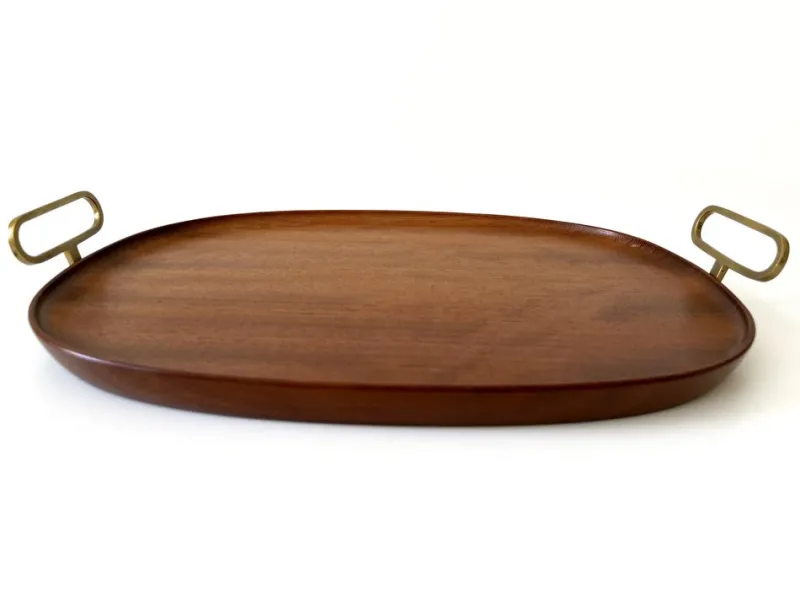 Hot Pamono Mid-Century Modern Teak Serving Tray by Carl Auböck, Austria, 1950s