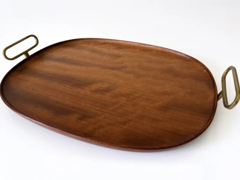 Hot Pamono Mid-Century Modern Teak Serving Tray by Carl Auböck, Austria, 1950s