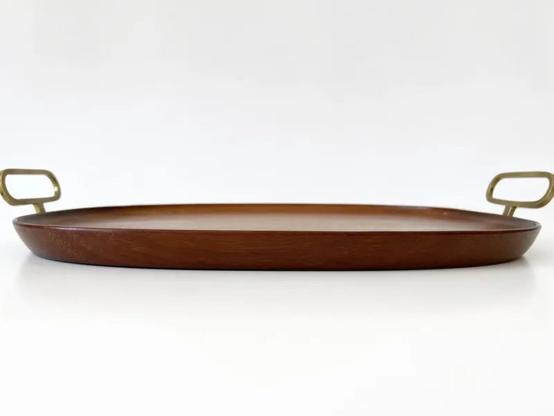 Hot Pamono Mid-Century Modern Teak Serving Tray by Carl Auböck, Austria, 1950s
