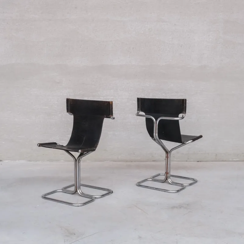Pamono Mid-Century Modern Topos Dining Chairs by Gruppo Dam for Busnelli, 1970s, Set of 4> Side Chairs & Dining Chairs