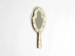 Pamono Mid-Century Modern Venetian Wall Mirror with Murano Glass Rosettes, 1950s> Mirrors
