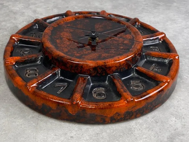Pamono Mid-Century Modern Wall Clock by Tófej, 1970s> Clocks