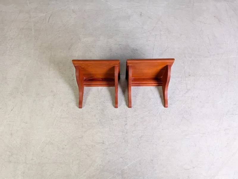 Pamono Midcentury Modern Wall Consoles in Teak, 1960, Set of 2> Shelves & Wall Units