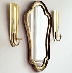 Best Pamono Mid-Century Modern Wall-Mounted Brass Candleholders from WMF, 1950s, Set of 2