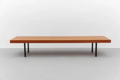Outlet Pamono Mid-Century Modern Walnut Bench with Metal Feet, 1960s