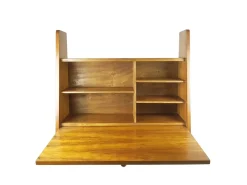 New Pamono Mid-Century Modern Wooden Drop Off Wall Secretary attributed to Marcel Gascoin, 1950s