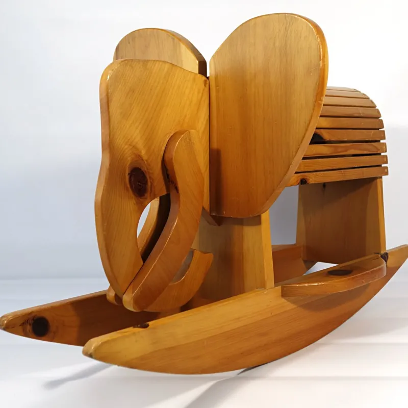 Pamono Mid-Century Modern Wooden Rocking Elephant
